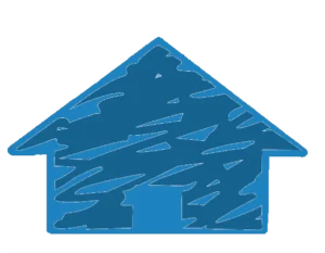 logo casita fondo azul